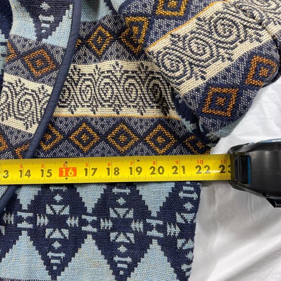 Flashback Southwestern Aztec Woven Cotton Jacket Women’s M Button Front Coat - Picture 2 of 9